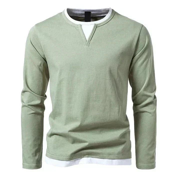 Alwin Premium Langærmet T-shirt i kæmmet bomuld
